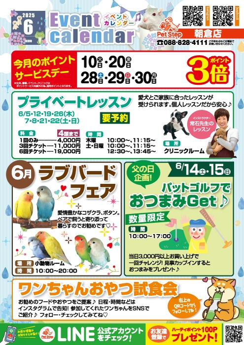 高知朝倉店のイベント案内